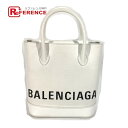 BALENCIAGA バレンシアガ 596159 ロゴ ヴィルXXS 2WAY ハンドバッグ トートバッグ 斜め掛け ショルダーバッグ レザー レディース ホワイト 【中古】