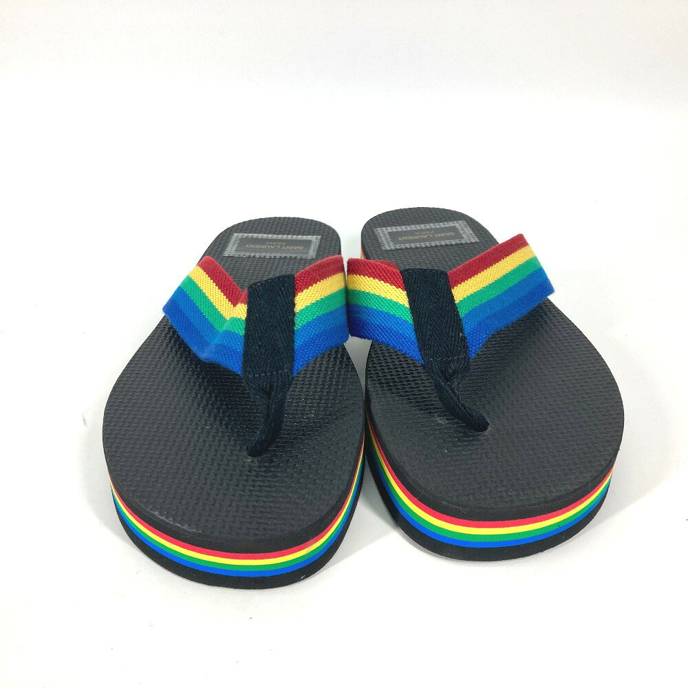 SAINT LAURENT PARIS サンローランパリ レインボー ビーチサンダル 靴 シューズ サ...