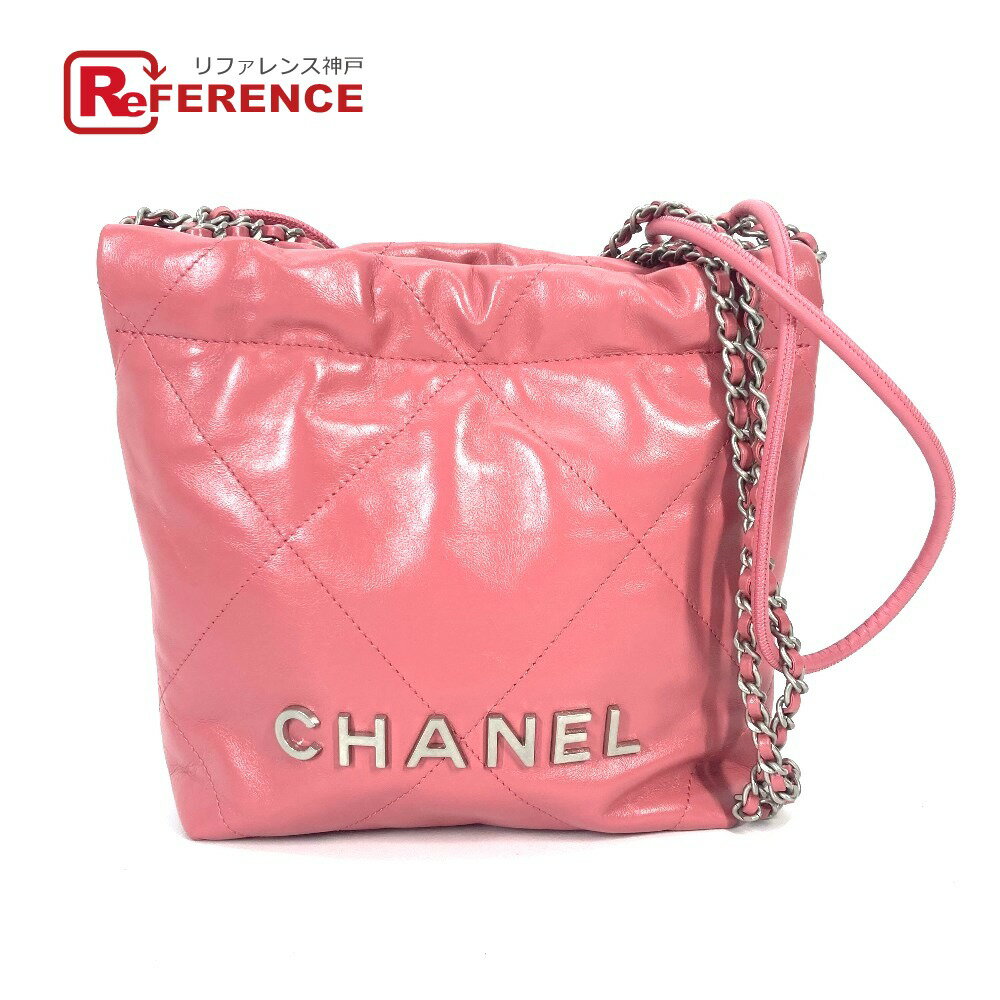 CHANEL シャネル AS3980 チェーン シャネル22 ミニハンドバッグ 2WAY チェーン 斜め掛け ショルダーバッグ カーフスキン レディース ピンク 未使用 【中古】のサムネイル