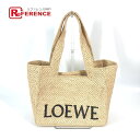 LOEWE ロエベ A685B61X05 ロエベフォント トート ミディアム（ラフィア） トートバッグ カバン 斜め掛け ショルダーバッグレザー レディース ナチュラル ベージュ 【中古】