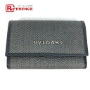 BVLGARI ブルガリ 鍵 ウィークエンド 6連 キーケース PVC/レザー メンズ グレー 未使用 【中古】