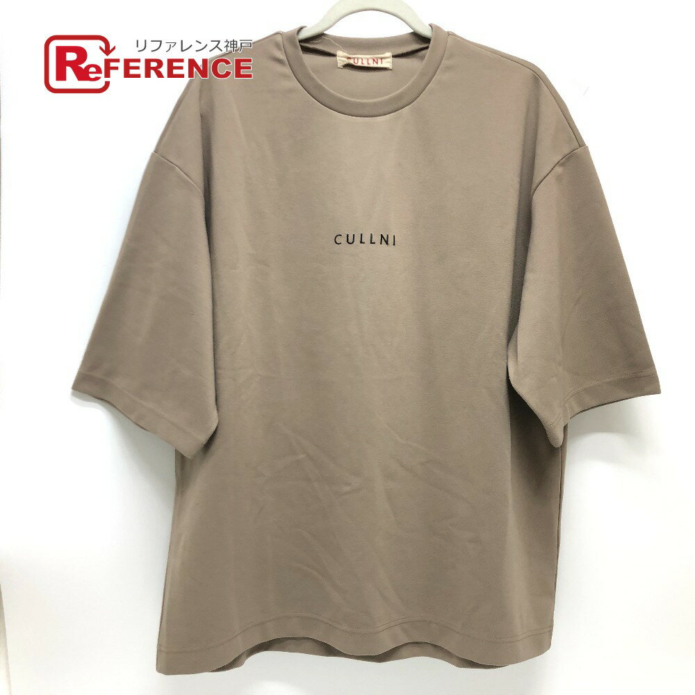 クルニ ロゴ 半袖Tシャツ ポリエステル メンズ ブラウン 