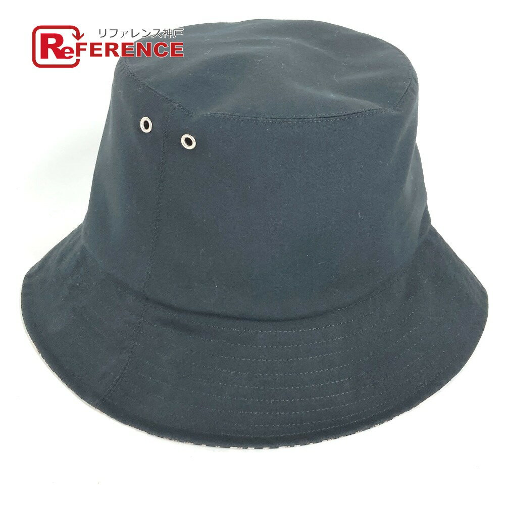 Dior ディオール 95TDD923A130 オブリーク TEDDY-D ボブハット テディ リバーシブル ハット ハット ポリエステル レディース ブラック 【中古】