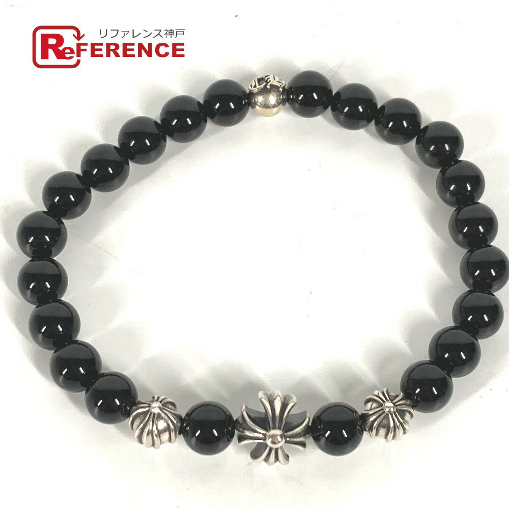 CHROME HEARTS クロムハーツ BEAD ビード 8mm バングル アクセサリー ブレスレット オニキス メンズ ブラック 【中古】