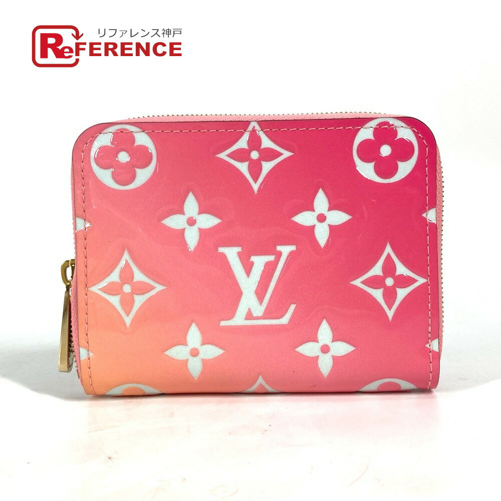 LOUIS VUITTON ルイヴィトン M64160 モノグラムヴェルニ サンライズ グラデーション ジッピー コインパース 財布 小銭入れ コインケース パテントレザー レディース ピンク 新品同様 【中古】