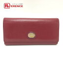 GUCCI グッチ 598531 ロングウォレット マリーナ インターロッキングG 長財布 2つ折り財布 レザー レディース レッド 【中古】