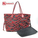 LOUIS VUITTON ルイヴィトン M45544 LVxUF ウルスフィッシャー ネヴァーフル MM カバン 肩掛け ショルダーバッグ ポーチ付き トートバッグ モノグラムタフタージュキャンバス レディース レッド 【中古】(4)