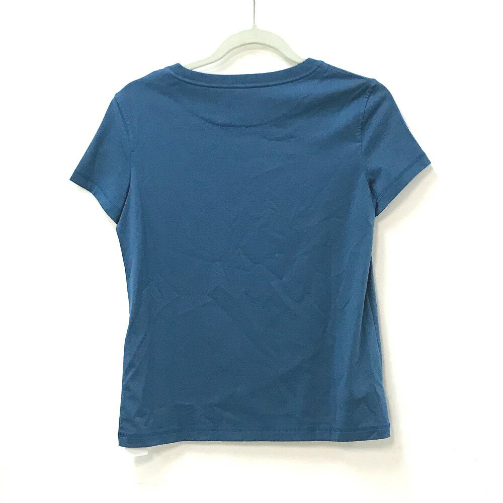 HERMES エルメス アパレル トップス 半袖 刺繍入りポケット アパレル 半袖Tシャツ コットン レディース ブルー 未使用 【中古】