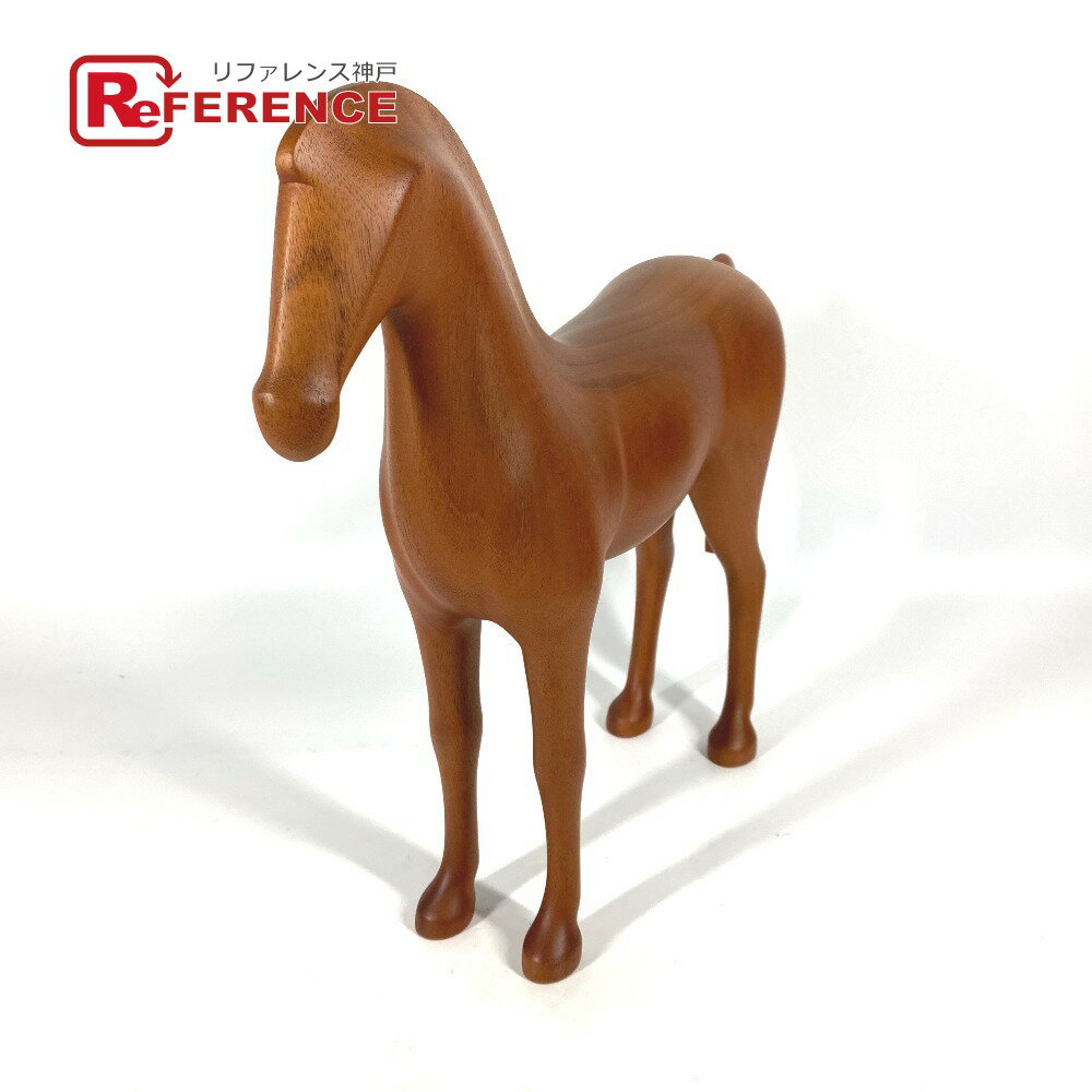 HERMES エルメス アリオン 馬 シュバル 置物 インテリア オブジェ ウッド レディース ブラウン 【中古】