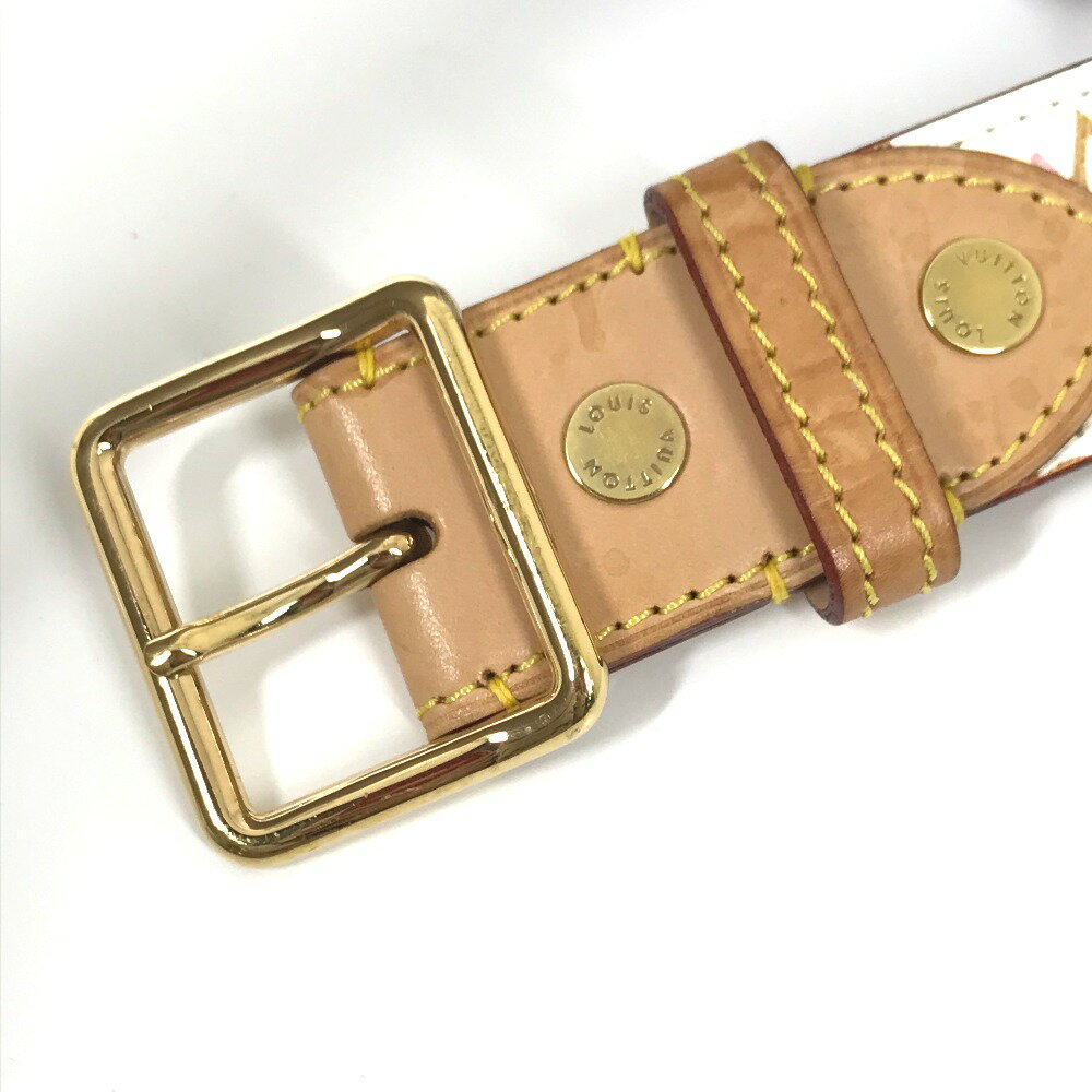 LOUIS VUITTON ルイヴィトン M9623V モノグラムウォーターカラー サンチュールベルト ベルト レディース ブロン ホワイト 【中古】