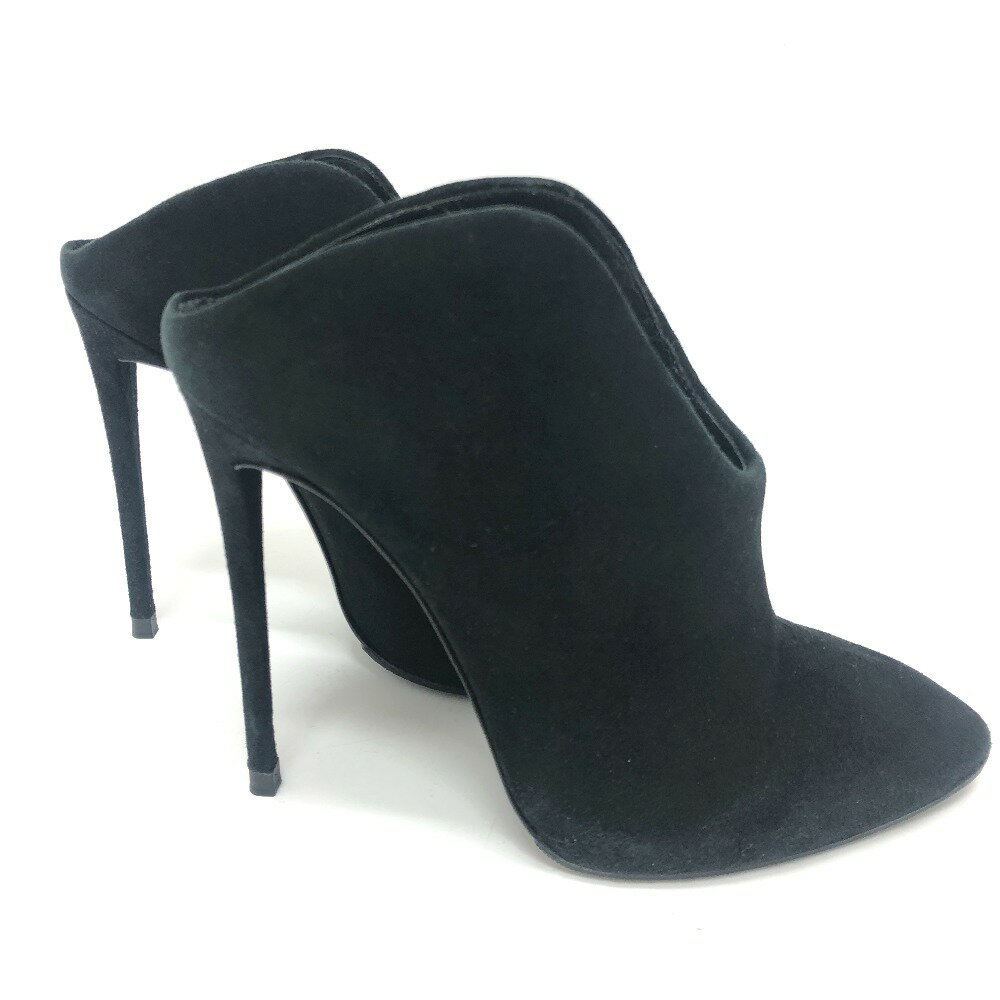 GIUSEPPE ZANOTTI ジュゼッペザノッティ 靴 シューズ ブーティー パンプス ヒール ハイヒール ピンヒール パンプス スエード レディース ブラック 【中古】