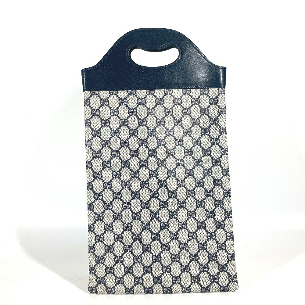 GUCCI グッチ オールドグッチ GGプラス カバン クラッチバッグ ハンドバッグ PVC/レザー レディース ネイビー 【中古】