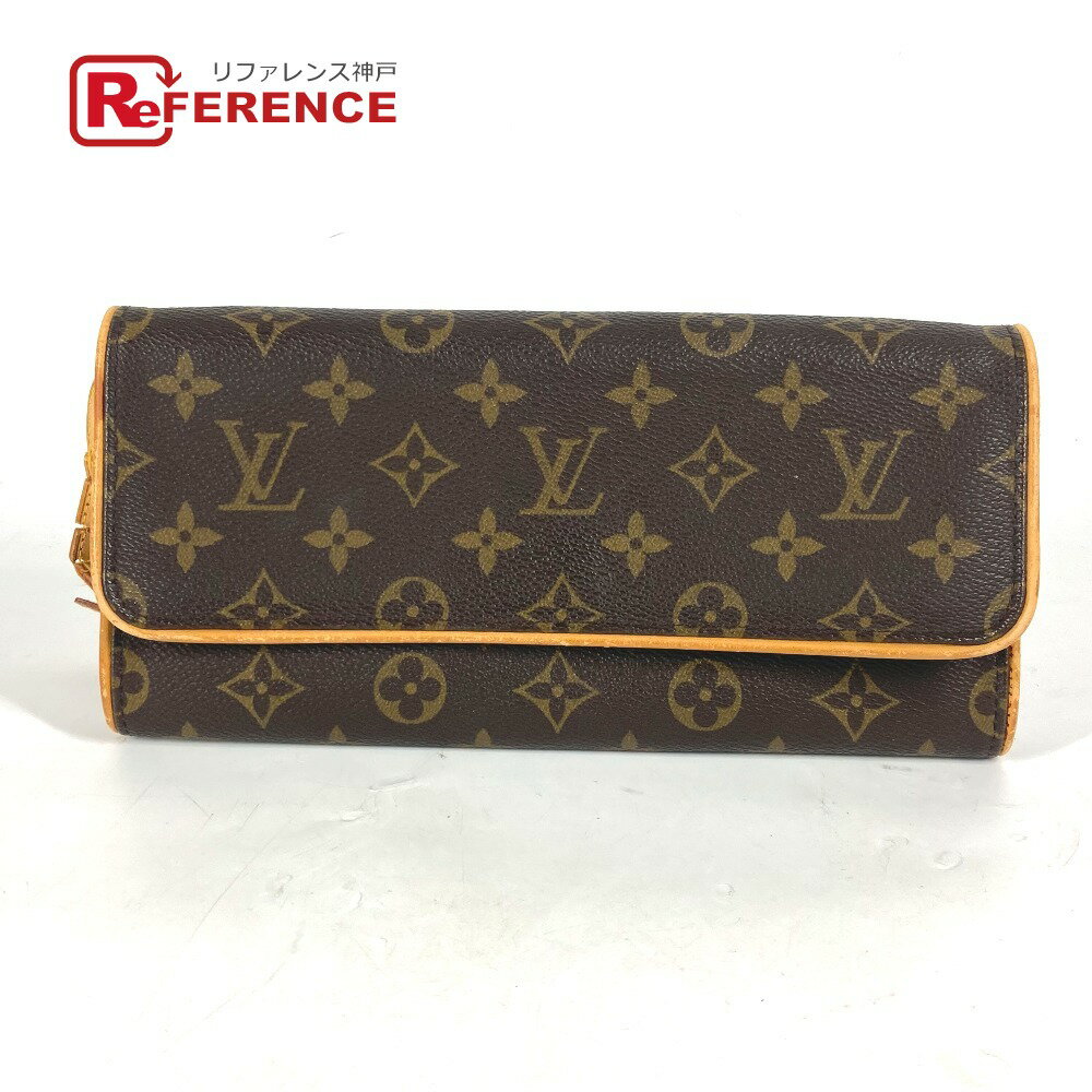 LOUIS VUITTON ルイヴィトン M51852 モノグラム ポシェットツインGM 2WAYバッグ クラッチバッグ 斜め掛け カバン ショルダーバッグ モノグラムキャンバス レディース ブラウン 【中古】