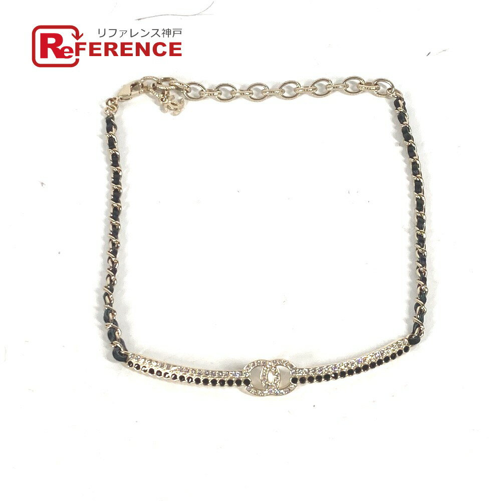 Other - CHANEL シャネル AB9152 A22 CC ココマーク ラインストーン チョーカー アクセサリー チェーン ネックレス メタル レディース ブラック 新品同様 【中古】