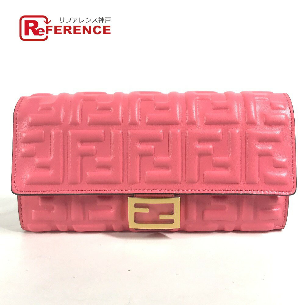 未使用 フェンディ fendi 財布 ピンク レザー FF柄 モノグラム 未使用 フェンディ fendi 財布 ピンク レザー FF柄 モノグラム