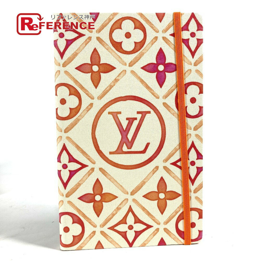 LOUIS VUITTON ルイヴィトン GI1094 LV バイ・ザ・プール ノートブックMM・ジェーン ステーショナリー メモ帳 ノート ノートブック レザー レディース オレンジ 未使用 【中古】のサムネイル