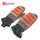FENDI フェンディ FXY018 ムートン グローブ 手袋 アンゴラ レディース グレー 【中古】