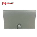 HERMES エルメス R.M.S トゥタンマン 札入れ 2つ折り 長財布 エバーカラー レディース グレー 未使用 【中古】