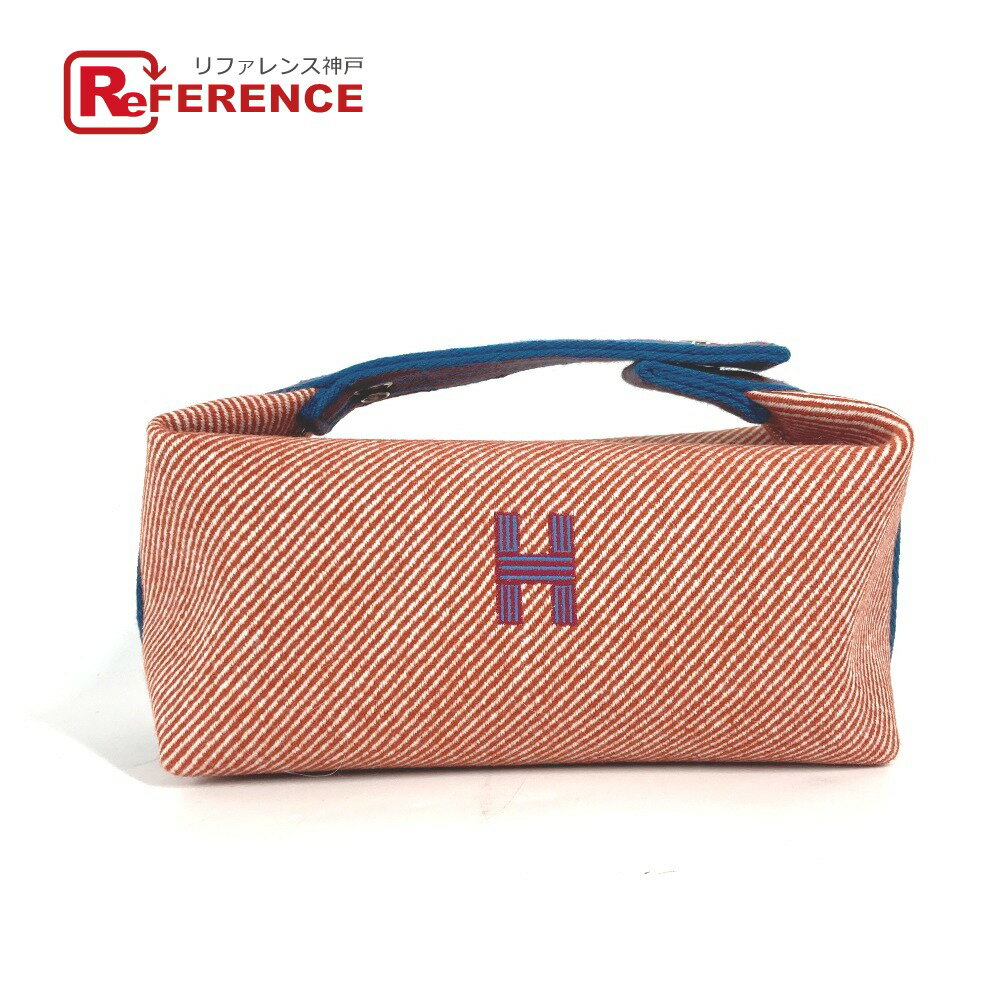HERMES エルメス ブリッド・ア・ブラックPM カバン ポーチ バニティバッグ ハンドバッグ キャンバス レディース トメット レッド 未使用 【中古】のサムネイル