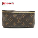 LOUIS VUITTON ルイヴィトン M43688 モノグラム キューブ・ドゥ・ランジュモン PM 化粧ポーチ モノグラムキャンバス レディース ブラウン ...