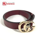 GUCCI グッチ 625839 GGマーモント ファッション小物 ベルト レザー レディース レッド系 未使用 【中古】