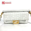 FENDI フェンディ 8BR600 ズッカ マンマバケット 肩掛け 2WAYバッグ カバン ショルダーバッグ レザー レディース ホワイト 【中古】