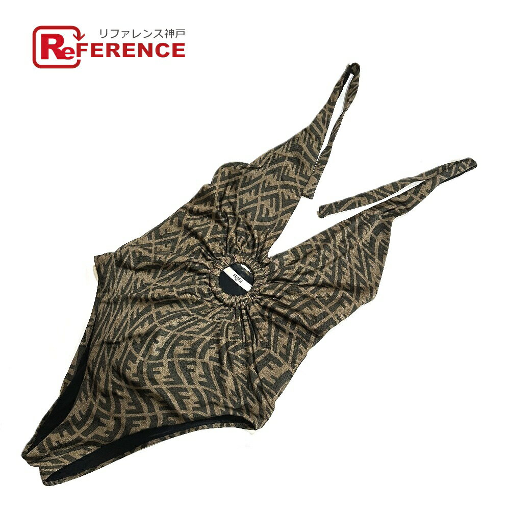 FENDI フェンディ アパレル ズッカ スイムウエア スイムスーツ 水着 ポリウレタン レディース ブラウン 【中古】