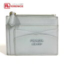 PRADA プラダ ロゴ 財布 小銭入れ コインケース サフィアーノレザ− レディース ブルー 【中古】