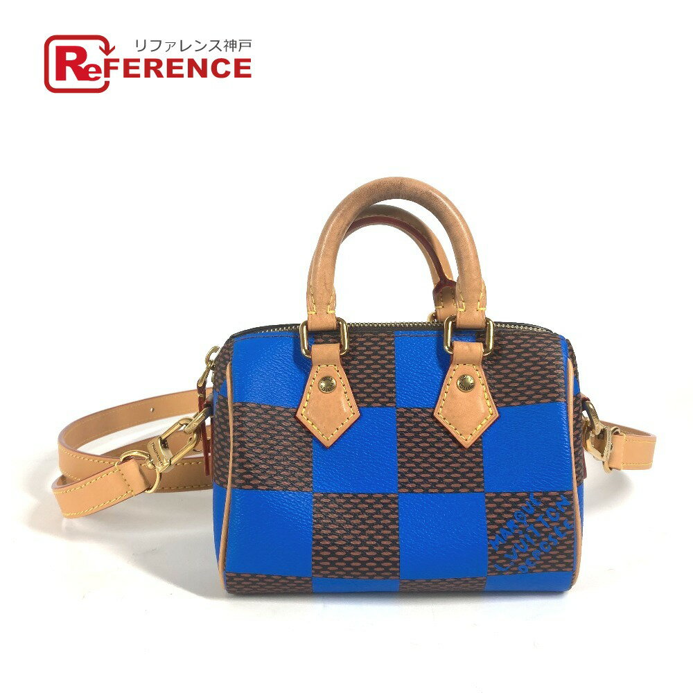 LOUIS VUITTON ルイヴィトン N40595 ダミエポップ スピーディ・バンドリエール 18 2WAYバッグ ショルダーバッグ 斜め掛け カバン ハンドバッグ ダミエキャンバス レディース ブルー 【中古】のサムネイル