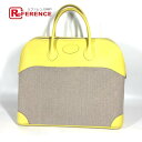 HERMES エルメス ショルダーバッグ 肩掛け ボストンバッグ ボリード 45 ボストンバッグ トートバッグ スイフト /トワルアッシュ レディース イエロー...