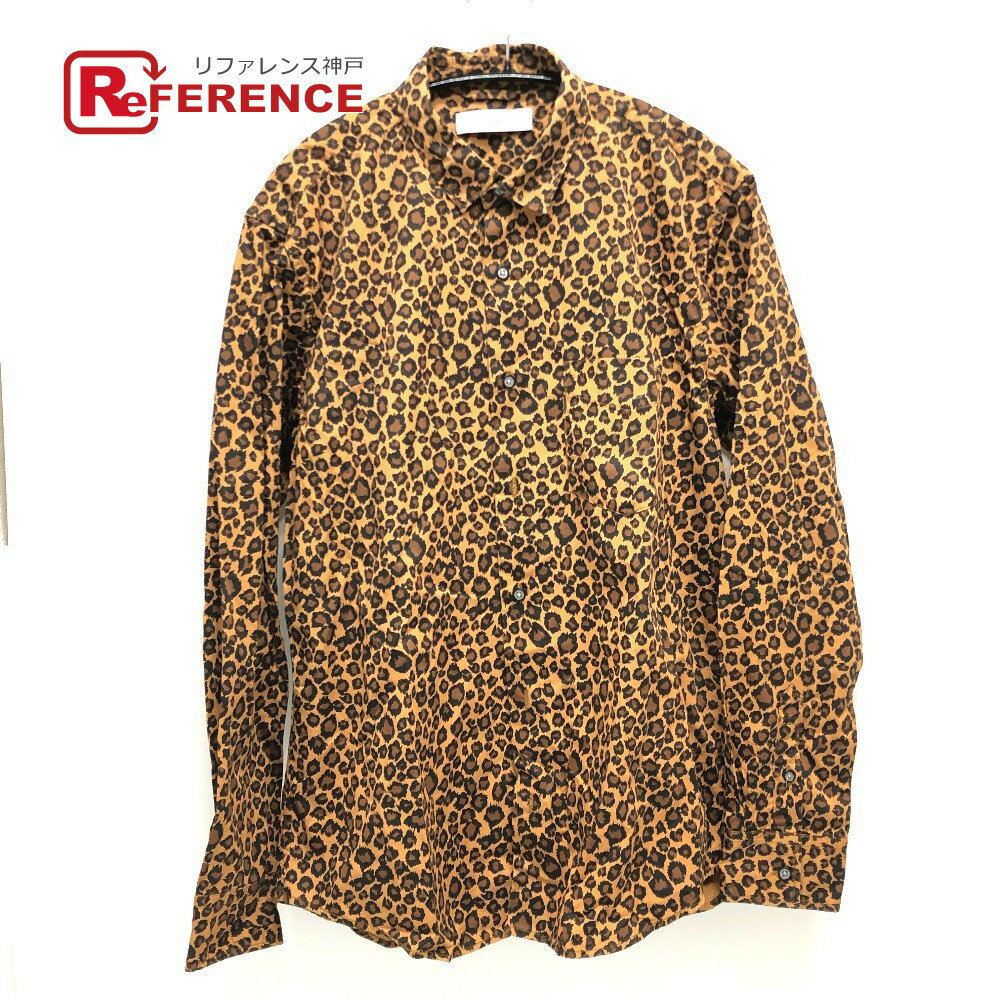 INHERIT インヘリット レオパード アパレル 長袖シャツ シャツ 長袖 長袖シャツ コットン レディース ブラウン 【中古】