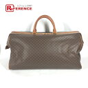 CELINE セリーヌ ヴィンテージ マカダム ロゴ カバン 旅行バッグ トラベルバッグ カバン ボストンバッグ レザー レディース ブラウン 【中古】