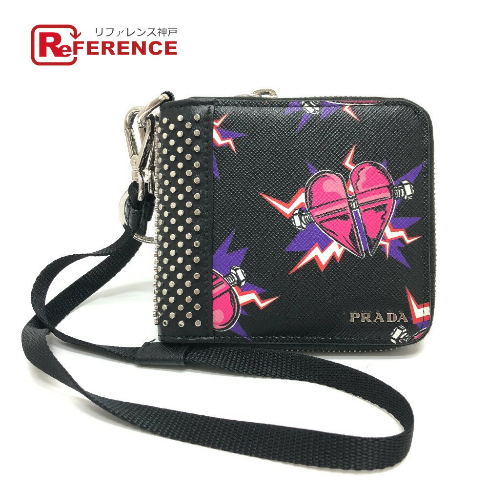 新品未使用】PRADA クリスタルスタッズ チェーン付きウォレット 新品未使用】PRADA クリスタルスタッズ チェーン付きウォレット