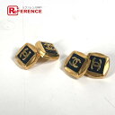 CHANEL シャネル ヴィンテージ 96P CC ココマーク アクセサリー バイカラー カフス メタル メンズ ゴールド 【中古】