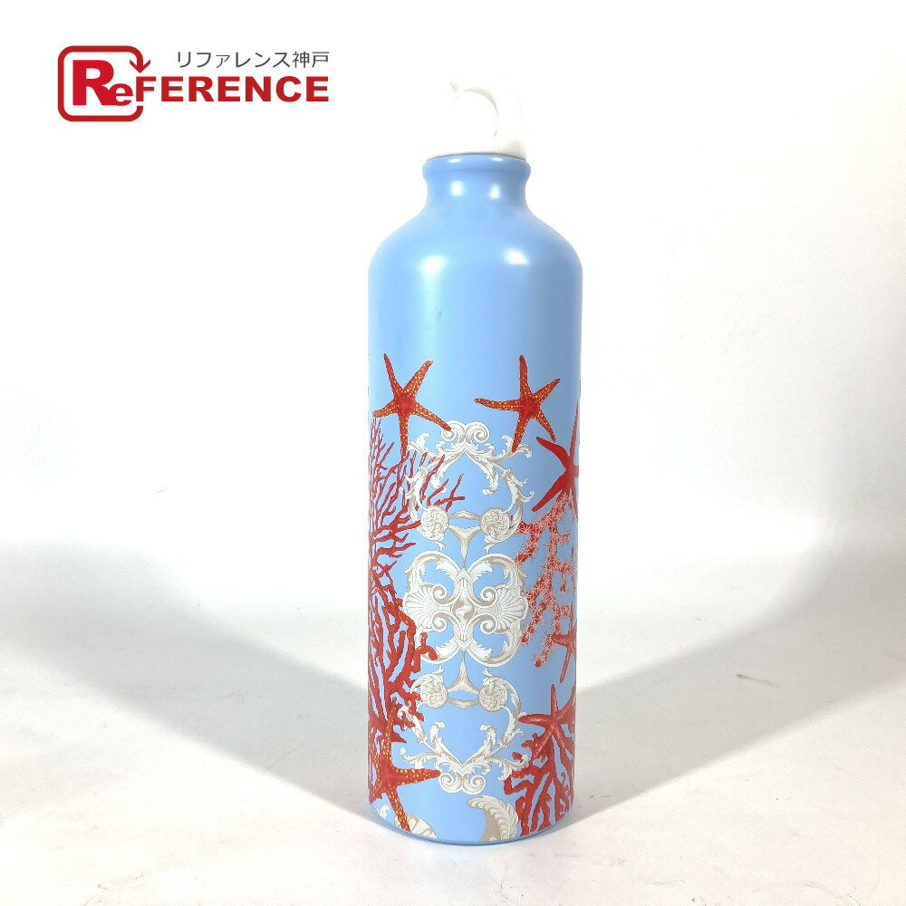 VERSACE ヴェルサーチ カラビナ付き ロゴ 水筒 インテリア ウォーターボトル タンブラー アルミニウム ..