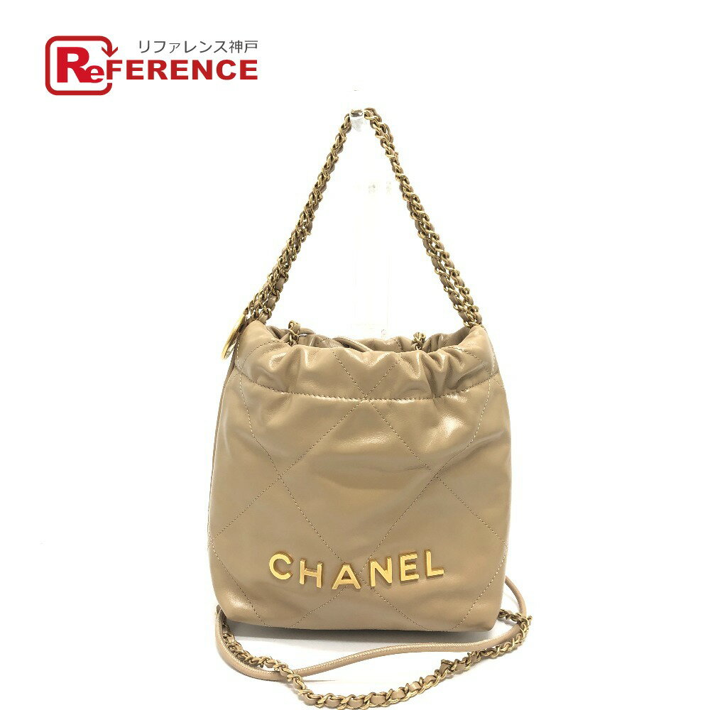 CHANEL シャネル AS3980 ココマーク CHANEL22 ミニ 2WAY 2WAYバッグ カバン バッグ ショルダーバッグ ハンドバック 斜め掛け ショルダーバッグ レザー レディース ベージュ 未使用 【中古】のサムネイル