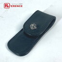 CHROME HEARTS クロムハーツ 爪楊枝入れ クロス 楊枝ケース トゥースピックケース ポーチ レザー メンズ ブラック 【中古】