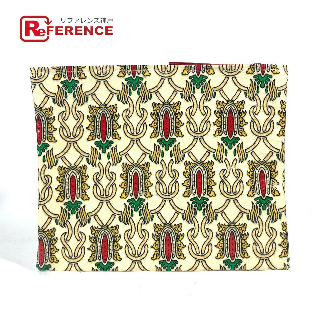 GUCCI グッチ ガーデン GADEN ポーチ カバン クラッチバッグ コーティングキャンバス レディース レッド 【中古】