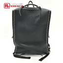 FENDI フェンディ 7VZ022 セレリアライン バックパック カバン リュックサック レザー メンズ ブラック 【中古】