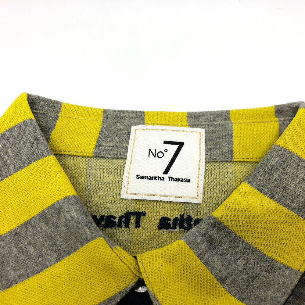 Samantha Thavasa サマンサタバサ ストライプ トップス アパレル 長袖 ゴルフウェア ロングTシャツ コットン レディース イエロー 新品同様 【中古】