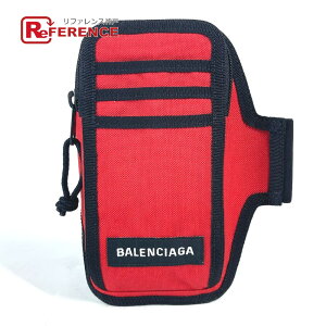 BALENCIAGA バレンシアガ 6559472 エクスプローラー Explorer Arm Phone Holder ロゴ ブレスレット アームウォーマー フォンホルダー ポーチ ナイロン レディース レッド 未使用 【中古】