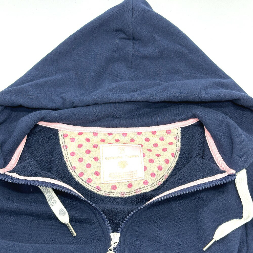 Samantha Thavasa サマンサタバサ アパレル ジップアップ トレーナー スウェット パーカー コットン レディース ネイビー 【中古】
