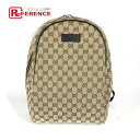 GUCCI グッチ 449906 GG バックパック カバン リュックサック GGキャンバス/レザー ユニセックス ベージュ 【中古】