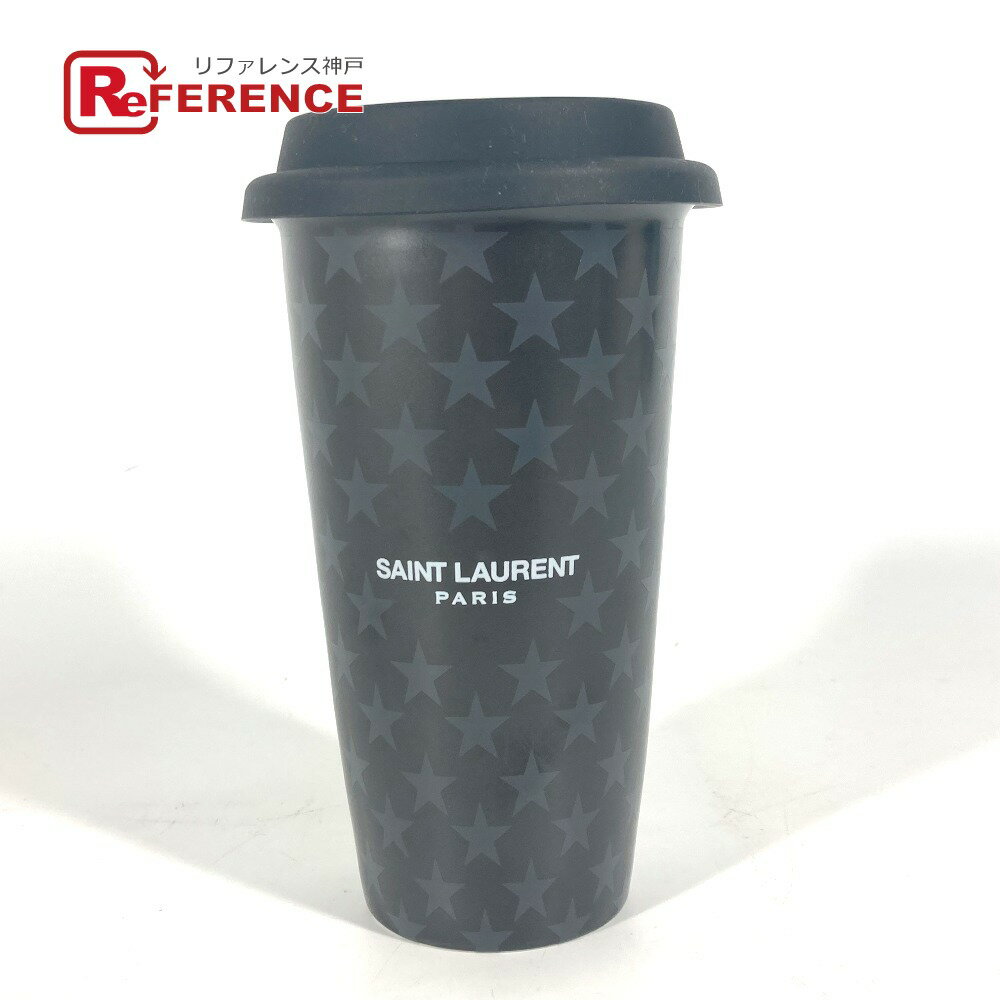 SAINT LAURENT PARIS サンローランパリ 692534 コップ カップ ロゴ スター 蓋付き ウォーターボトル 水筒 インテリア タンブラー 陶器 ユニセックス ブラック 未使用 【中古】のサムネイル