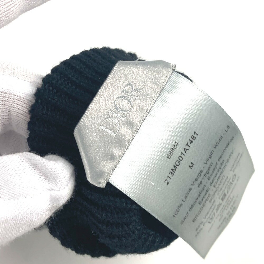 Dior ディオール 213MG01AT481 バイカラー CDロゴ グローブ アクセサリー 手袋 ウール メンズ グレー 【中古】