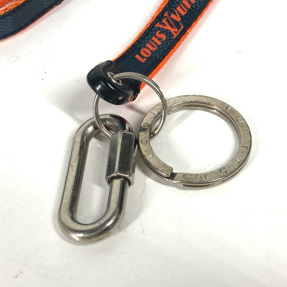 LOUIS VUITTON ルイヴィトン M67773 ダミエコバルト ポルトクレ ランヤード ネックストラップ カラビナ付き ストラップ キャンバス ユニセックス コバルト ネイビー 【中古】