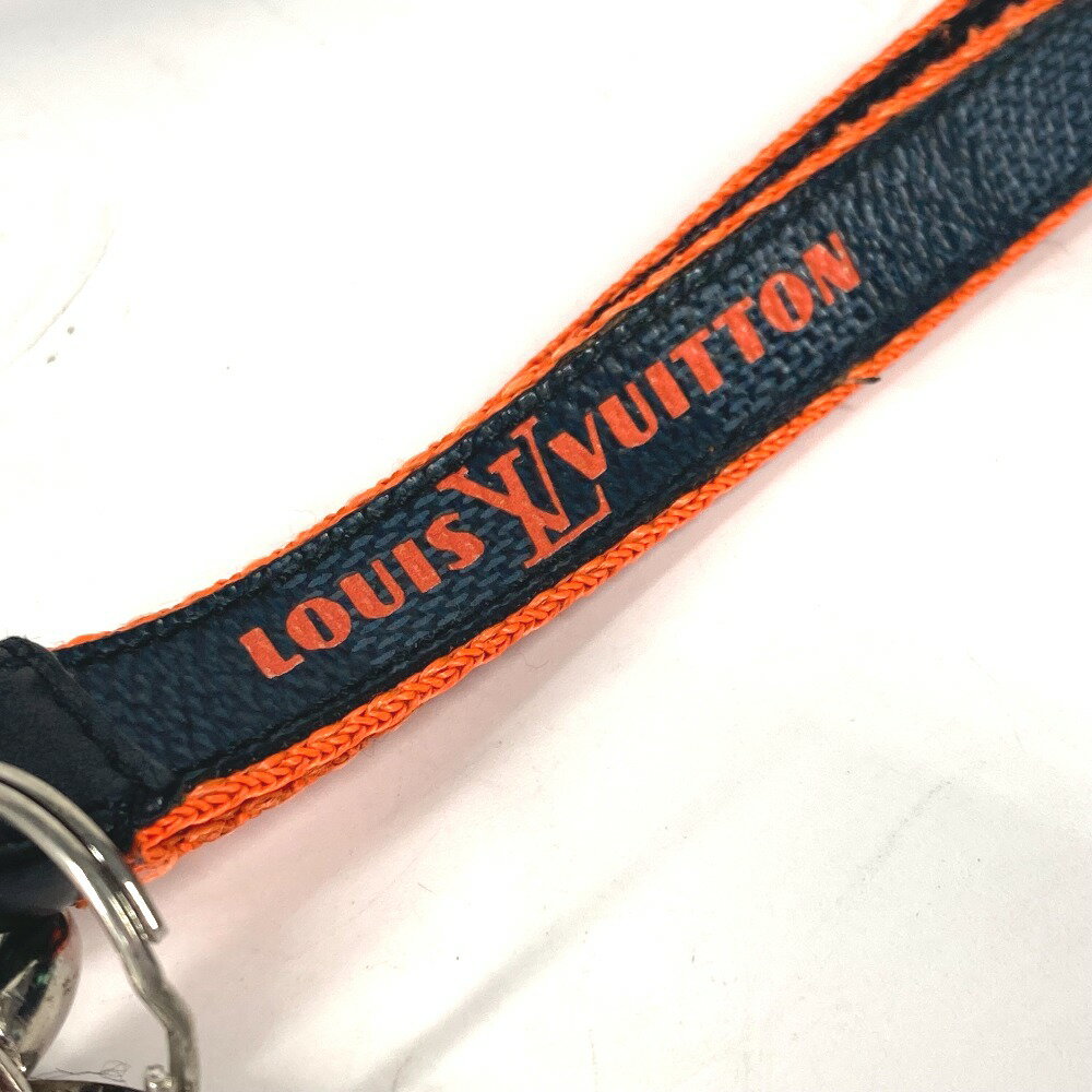 LOUIS VUITTON ルイヴィトン M67773 ダミエコバルト ポルトクレ ランヤード ネックストラップ カラビナ付き ストラップ キャンバス ユニセックス コバルト ネイビー 【中古】