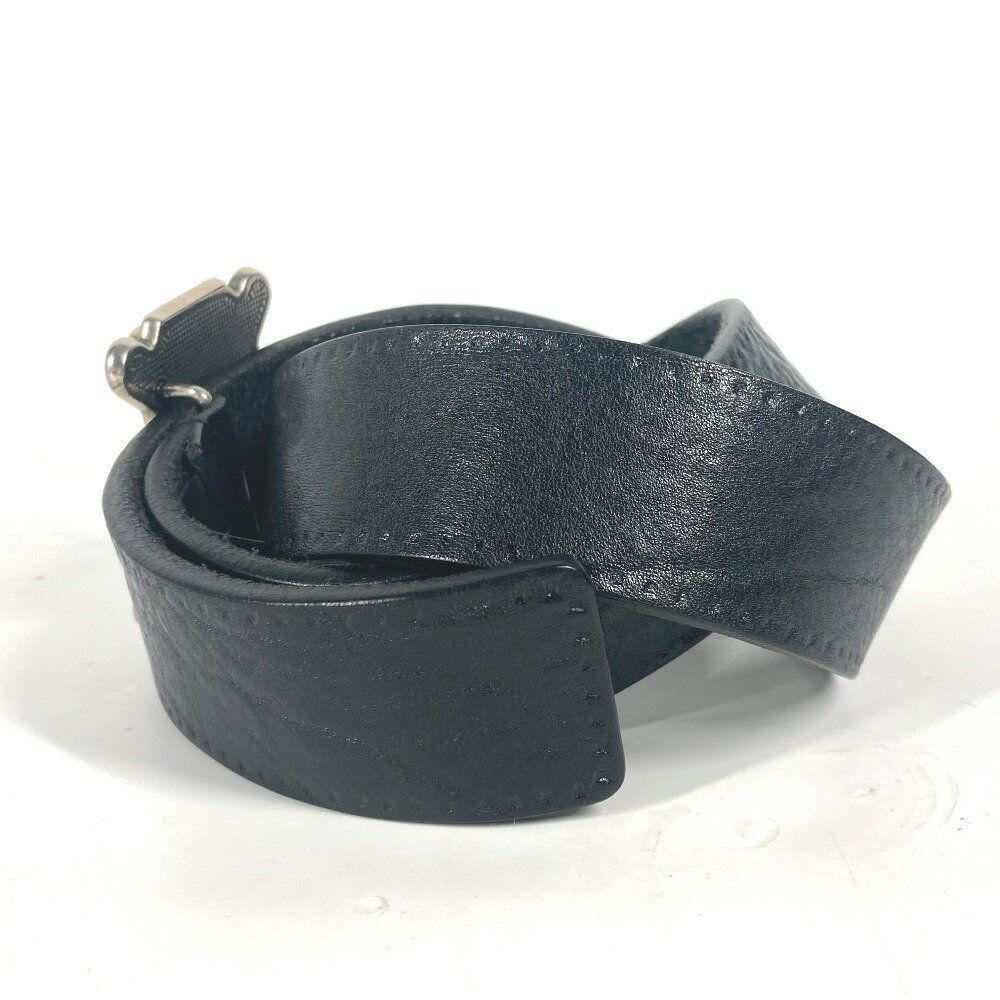 GUCCI グッチ 223896 Gロゴ バックル ベルト レザー ユニセックス ブラック 【中古】