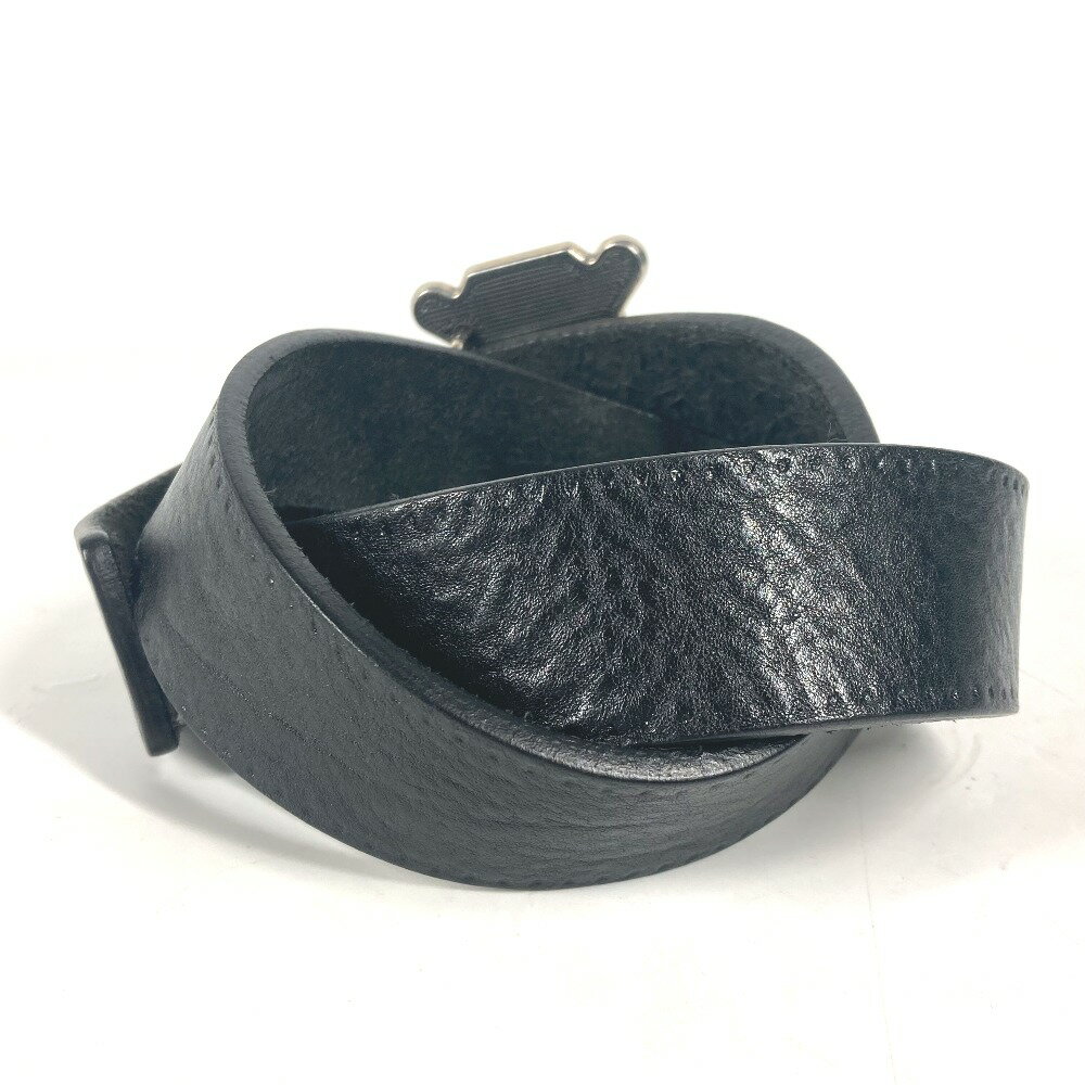 GUCCI グッチ 223896 Gロゴ バックル ベルト レザー ユニセックス ブラック 【中古】