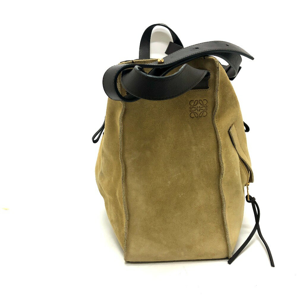 LOEWE ロエベ ハンモック ラージ 2WAYバック ハンドバック カバン バック ハンドバッグ レザー/スエード レディース ベージュ 【中古】
